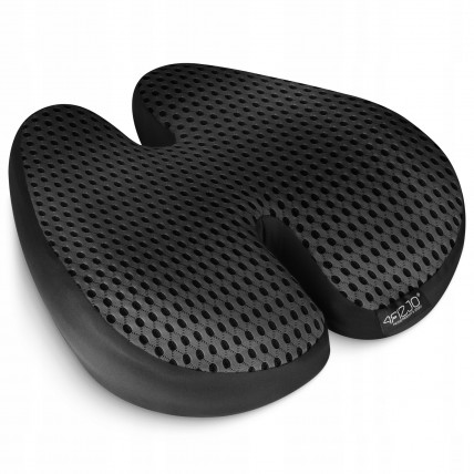 Ортопедична подушка 4FIZJO для спини 41 x 40 см Black (P-5907739318763)