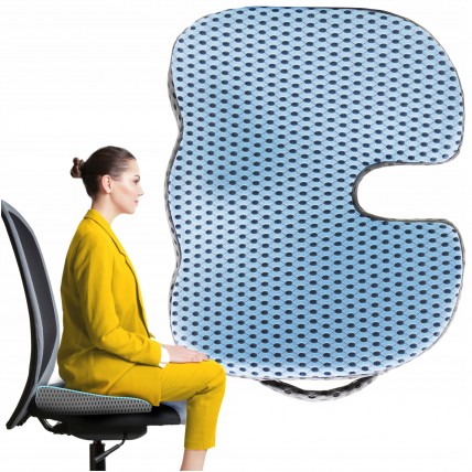 Ортопедична подушка 4FIZJO для сидіння 35 x 45 x 7 см Sky Blue (P-5907739318787)