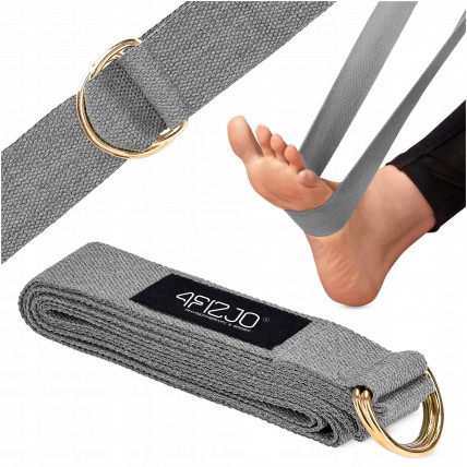 Ремінь для йоги 4FIZJO 300 см Grey (P-5907739315380)