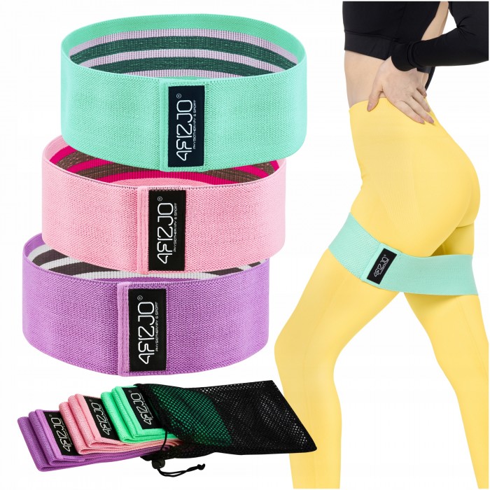 Резинка для фитнеса и спорта из ткани 4FIZJO Hip Band 3 шт Mix (P-5907739312983)