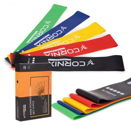 Резинки для фітнесу Cornix Mini Power Band набір 5 шт 1-20 кг XR-0045