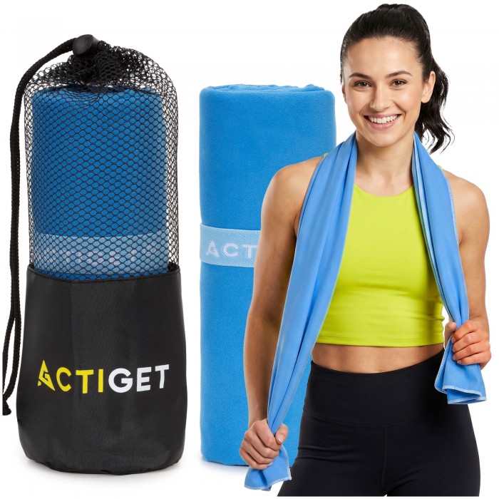 Рушник спортивний Actiget 150 x 80 см з мікрофібри ACT0191 Blue Рушник спортивний Actiget 150 x 80 см з мікрофібри ACT0191 Blue