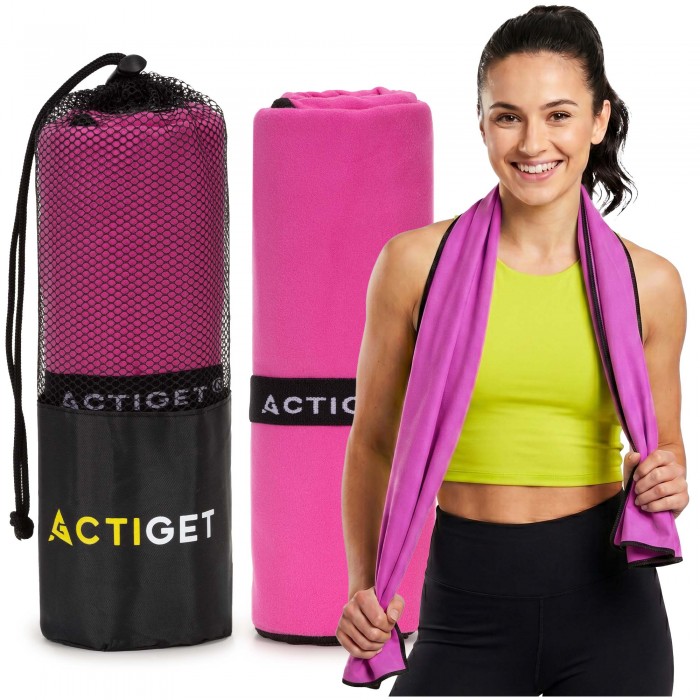 Рушник спортивний Actiget 180 x 100 см з мікрофібри ACT0187 Pink Рушник спортивний Actiget 180 x 100 см з мікрофібри ACT0187 Pink