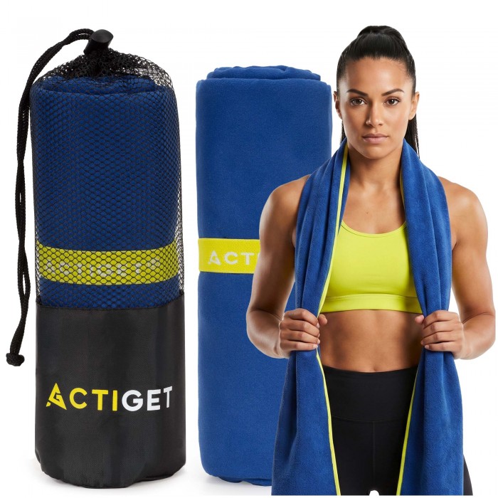 Рушник спортивний Actiget 180 x 100 см з мікрофібри ACT0188 Navy Blue Рушник спортивний Actiget 180 x 100 см з мікрофібри ACT0188 Navy Blue