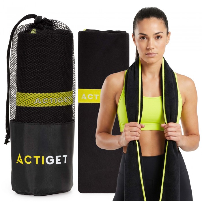Рушник спортивний Actiget 180 x 100 см з мікрофібри ACT0189 Black Рушник спортивний Actiget 180 x 100 см з мікрофібри ACT0189 Black