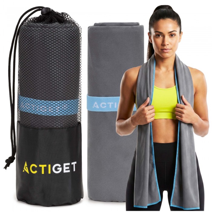 Рушник спортивний Actiget 180 x 100 см з мікрофібри ACT0190 Dark Grey Рушник спортивний Actiget 180 x 100 см з мікрофібри ACT0190 Dark Grey