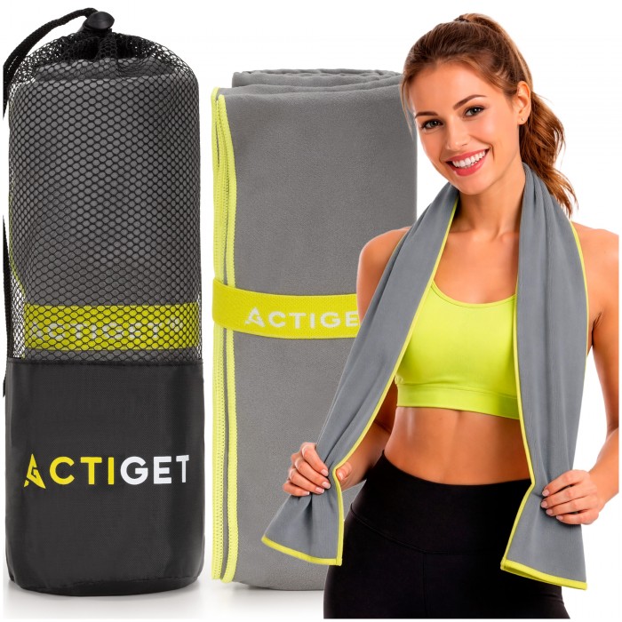 Рушник спортивний Actiget 180 x 100 см з мікрофібри ACT0192 Grey Рушник спортивний Actiget 180 x 100 см з мікрофібри ACT0192 Grey
