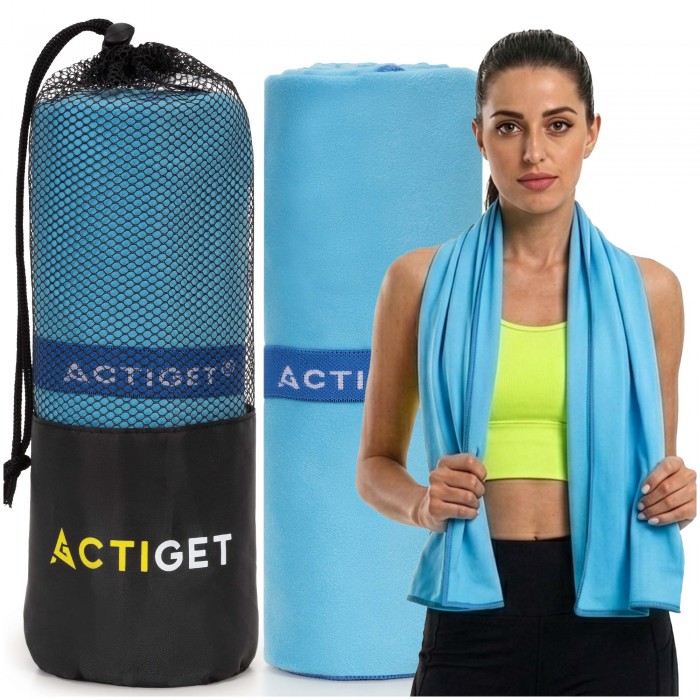 Рушник спортивний Actiget 180 x 100 см з мікрофібри ACT0193 Sky Blue Рушник спортивний Actiget 180 x 100 см з мікрофібри ACT0193 Sky Blue
