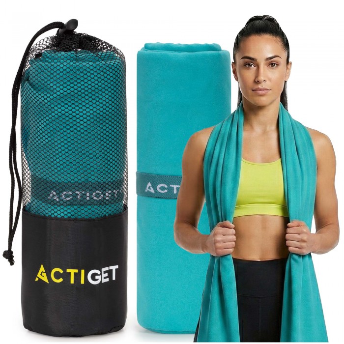 Рушник спортивний Actiget 180 x 100 см з мікрофібри ACT0195 Turquoise Рушник спортивний Actiget 180 x 100 см з мікрофібри ACT0195 Turquoise