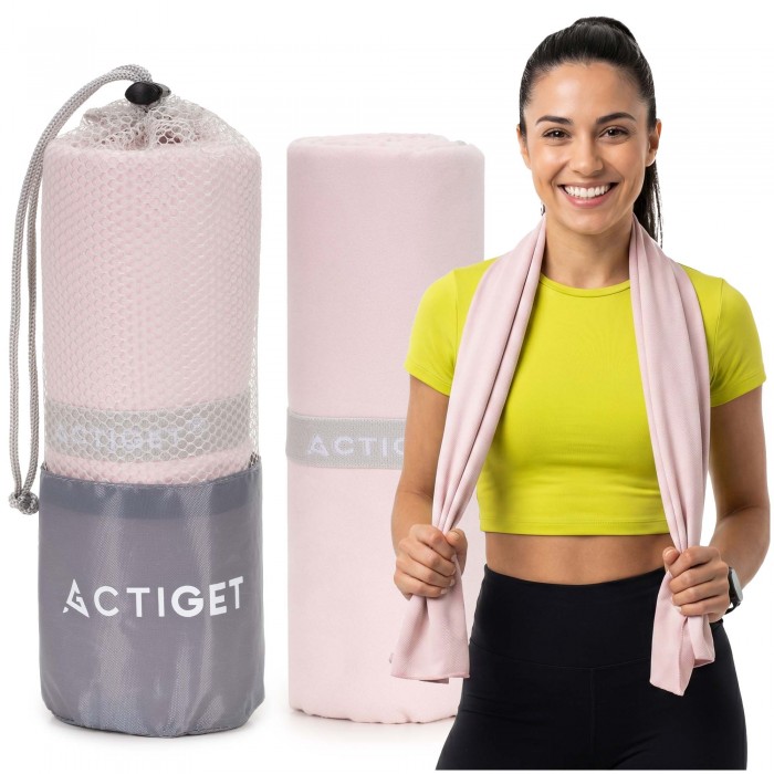 Рушник спортивний Actiget 180 x 100 см з мікрофібри ACT0198 Light Pink Рушник спортивний Actiget 180 x 100 см з мікрофібри ACT0198 Light Pink