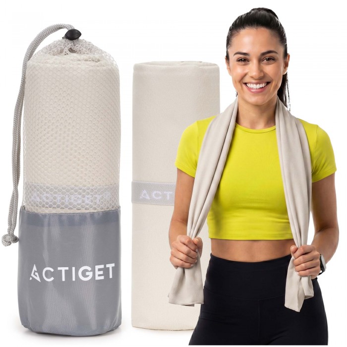 Рушник спортивний Actiget 180 x 100 см з мікрофібри ACT0200 Biege Рушник спортивний Actiget 180 x 100 см з мікрофібри ACT0200 Biege