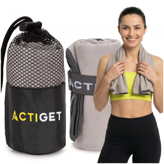 Рушник спортивний Actiget 80 x 40 см з мікрофібри ACT0183 Grey Рушник спортивний Actiget 80 x 40 см з мікрофібри ACT0183 Grey
