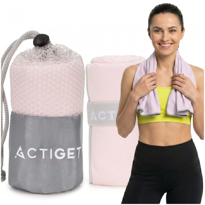 Рушник спортивний Actiget 80 x 40 см з мікрофібри ACT0184 Light Pink Рушник спортивний Actiget 80 x 40 см з мікрофібри ACT0184 Light Pink