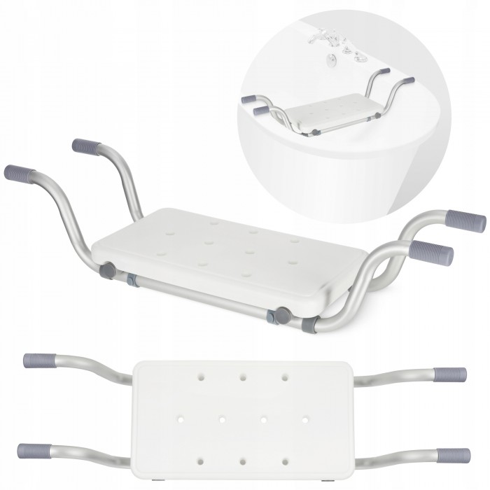 Сидение-скамейка для ванной 4FIZJO регулируемое White/Grey (P-5905973403436)