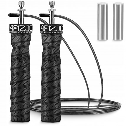 Скакалка швидкісна для кросфіту 4FIZJO Speed Rope PRO+ Black (P-5907739313164)