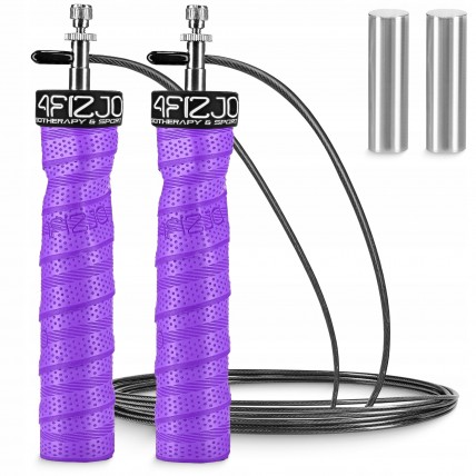 Скакалка швидкісна для кросфіту 4FIZJO Speed Rope PRO+ Violet (P-5907739313188)