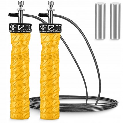 Скакалка швидкісна для кросфіту 4FIZJO Speed Rope PRO+ Yellow (P-5907739311030)