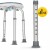 Стул-табурет поворотный 4FIZJO для ванной и душа, регулируемый White/Grey (P-5905973403412)