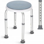 Стул-табурет поворотный 4FIZJO для ванной и душа, регулируемый White/Grey (P-5905973403412)