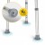 Стул-табурет поворотный 4FIZJO для ванной и душа, регулируемый White/Grey (P-5905973403412)