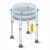 Стул-табурет поворотный 4FIZJO для ванной и душа, регулируемый White/Grey (P-5905973403412)