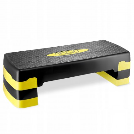 Степ-платформа 3-ступенчатая 4FIZJO 69 х 28 х 10-15-20 см Black/Yellow (P-5907739311436)