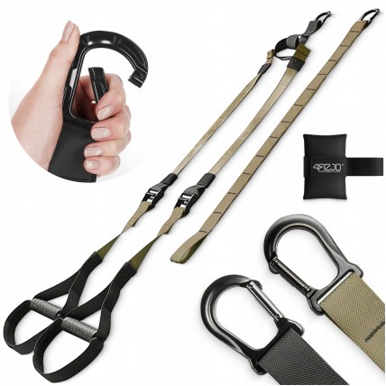 Петлі для функціонального тренінгу 4FIZJO TRX Black/Khaki (P-5907739311023)