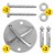 Крепление для петель и канатов 4FIZJO X-Mount Grey (P-5907739311009)