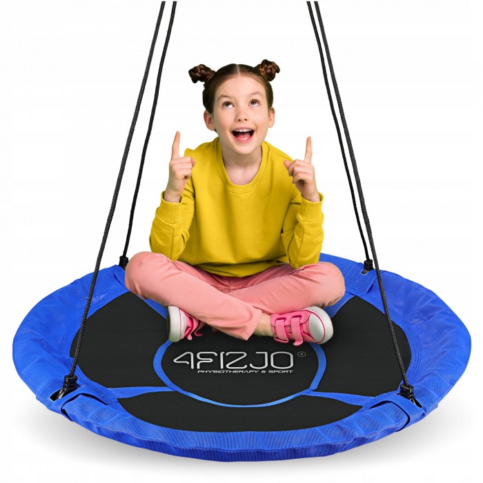 Качеля-гнездо круглая 4FIZJO L 100 см Black/Blue (P-5907739314529)