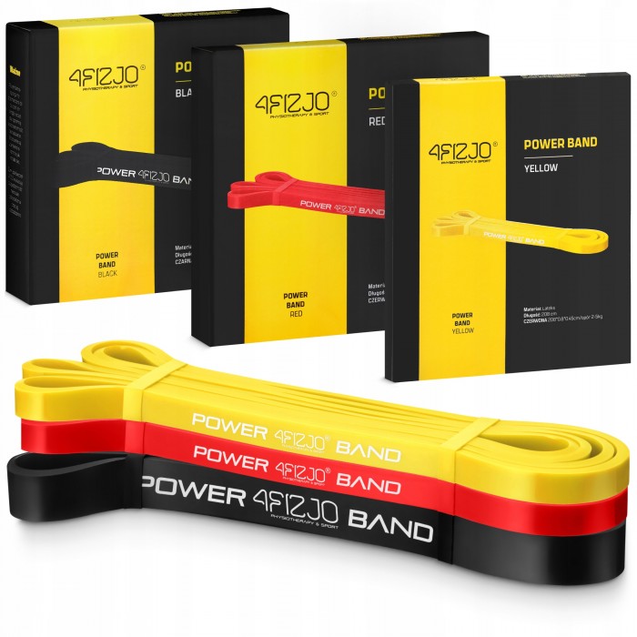 Еспандер-петля 4FIZJO Power Band 2-17 кг резина для фітнесу і спорту, набір 3 шт Mix (P-5907222931837)