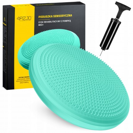 Балансировочная подушка-диск 4FIZJO MED+ 33 см сенсомоторная, массажная Mint (P-5907739313836)