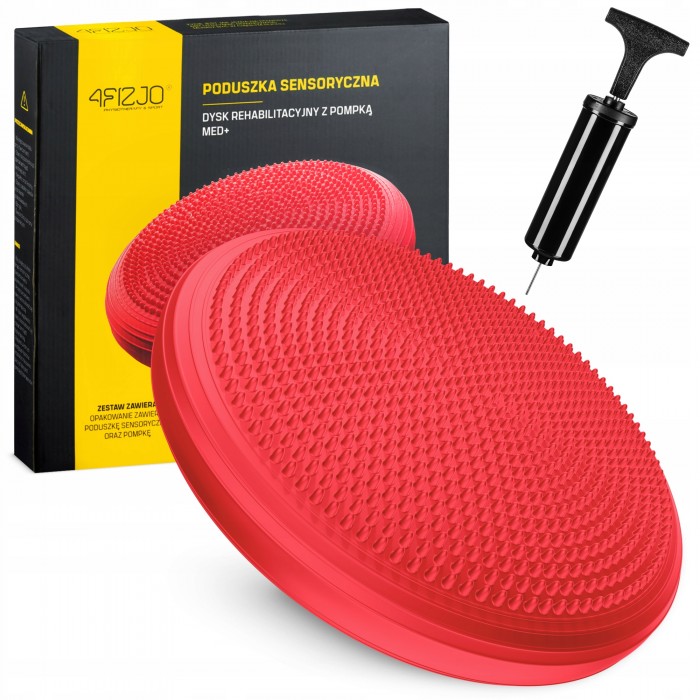 Балансувальна подушка-диск 4FIZJO MED+ 33 см сенсомоторна, масажна Red (P-5907739310156) Балансувальна подушка-диск 4FIZJO MED+ 33 см сенсомоторна, масажна Red (P-5907739310156)