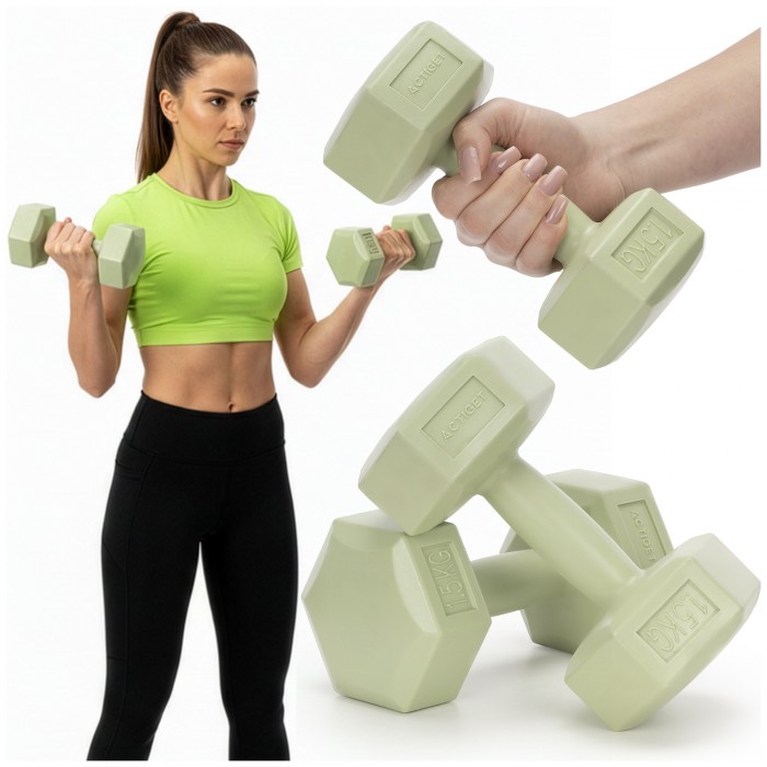 Гантели Actiget Hex 2 x 1.5 кг ACT0157 Green