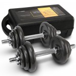 Гантелі металеві Cornix 2 x 10 кг набірні, в кейсі XR-0441 Black