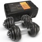 Гантелі металеві Cornix 2 x 15 кг набірні, в кейсі XR-0442 Black