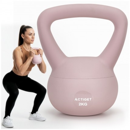 Гиря м'яка Actiget 2 кг для фітнесу ACT0062 Pink