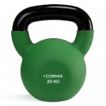 Гиря металлическая Cornix 20 кг с виниловым покрытием XR-0439 Green/Black