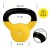 Гиря металлическая Cornix 4 кг с виниловым покрытием XR-0435 Yellow/Black
