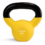 Гиря металлическая Cornix 4 кг с виниловым покрытием XR-0435 Yellow/Black