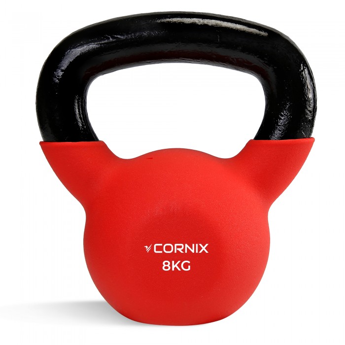 Гиря металлическая Cornix 8 кг с виниловым покрытием XR-0436 Red/Black