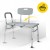 Стул-табурет 4FIZJO для ванной и душа, регулируемый White/Grey (P-5905973403399)