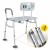 Стул-табурет 4FIZJO для ванной и душа, регулируемый White/Grey (P-5905973403399)