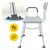 Стул-табурет 4FIZJO для ванной и душа, регулируемый White/Grey (P-5905973403399)
