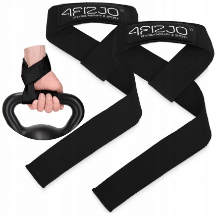 Лямки для станової тяги 4FIZJO Deadlift Straps Black (P-5905973402279)