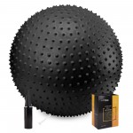 Мяч для фитнеса (фитбол) Cornix 55 см массажный Anti-Burst XR-0466 Black