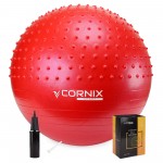 Мяч для фитнеса (фитбол) Cornix 55 см полумассажный Anti-Burst XR-0462 Red