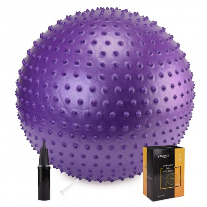 Мяч для фитнеса (фитбол) Cornix 65 см массажный Anti-Burst XR-0484 Violet