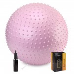 Мяч для фитнеса (фитбол) Cornix 65 см массажный Anti-Burst XR-0489 Light Pink