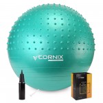 Мяч для фитнеса (фитбол) Cornix 65 см полумассажный Anti-Burst XR-0480 Mint