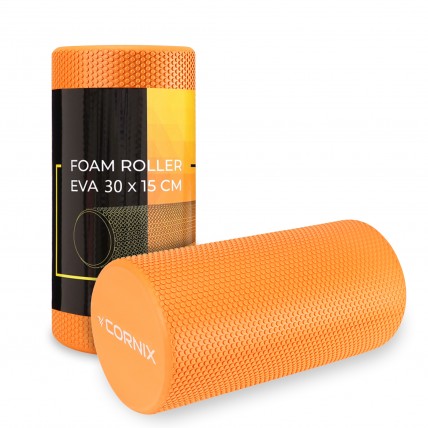 Массажный ролик Cornix EVA+ 30 x 15 см (валик, роллер) XR-0297 Orange